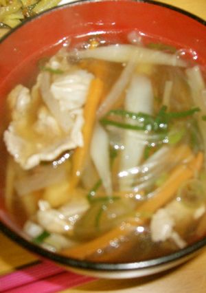 野菜いり、手抜きスープ-レシピのメイン写真