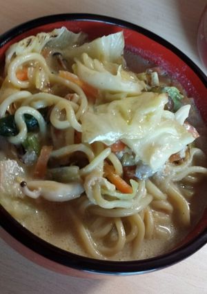 味噌汁の残りで簡単うまうまちゃんぽん♡-レシピのメイン写真