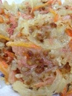 簡単♪納豆と紅生姜のかき揚げ-レシピのメイン写真