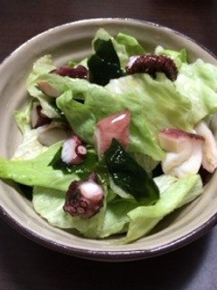 さっぱり!たこレタスわかめサラダ-レシピのメイン写真