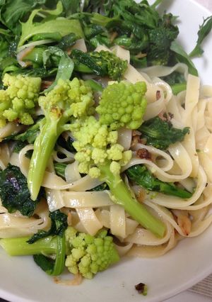 菜の花とロマネスクのパスタ-レシピのメイン写真