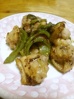 鶏肉とピーマンの粒マスタード炒め-レシピのメイン写真