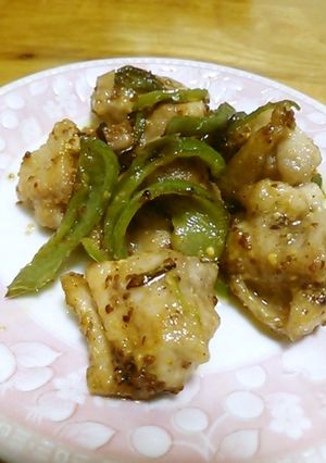 鶏肉とピーマンの粒マスタード炒め-レシピのメイン写真