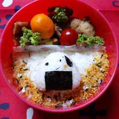 รูปของ お弁当に☆簡単スヌーピーにぎり