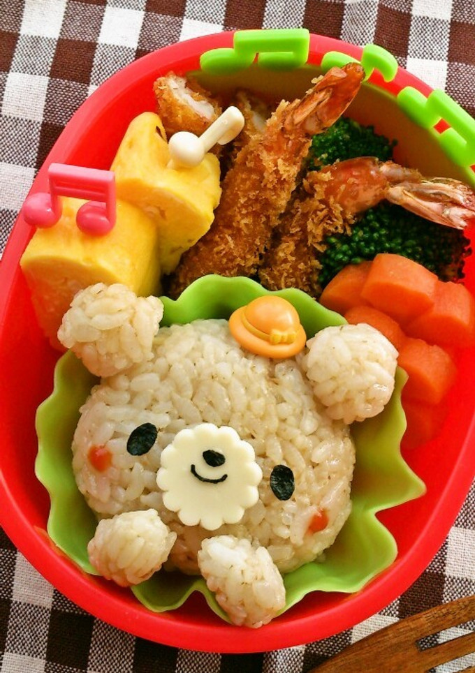 簡単 キャラ弁 ＊くまちゃんおにぎり-レシピのメイン写真