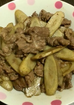 牛肉とゴボウの炒め煮-レシピのメイン写真