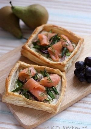 スモークサーモンとアスパラのディルタルト-レシピのメイン写真