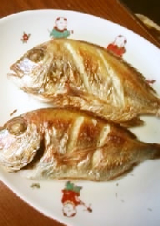 冷凍の魚、おいしく焼けます、アジ塩で！-レシピのメイン写真