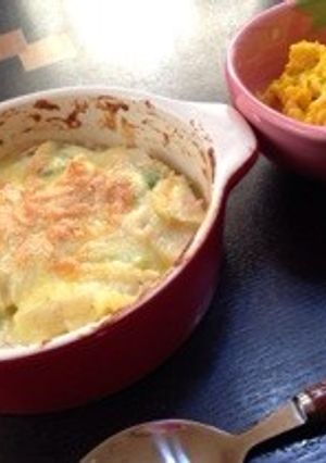 アスパラとハムとポテトのグラタン-レシピのメイン写真