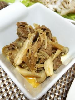 牛肉ときのこのしぐれ煮-レシピのメイン写真