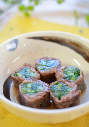 菜の花の牛肉巻きで春のお浸し✿-レシピのメイン写真