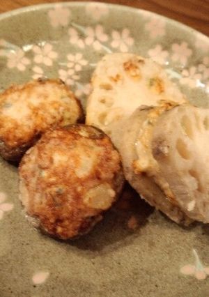 肉詰め椎茸とレンコンはさみ揚げ-レシピのメイン写真