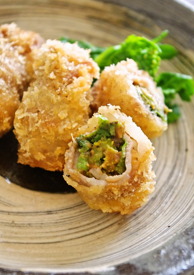 ふきのとうの豚味噌巻きフライ-レシピのメイン写真