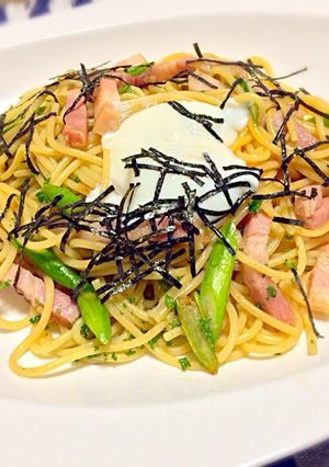 簡単アスパラとベーコンの和風パスタ-レシピのメイン写真