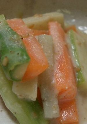 アスパラとごぼうのごま酢味噌あえ-レシピのメイン写真