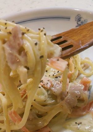 なんて簡単☆１：１でできるクリームパスタ-レシピのメイン写真