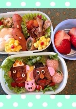 キャラ弁☆ポテトヘッド☆ごちそうさん苺-レシピのメイン写真
