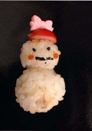 遠足お弁当☆簡単で可愛い雪だるまおにぎり-レシピのメイン写真