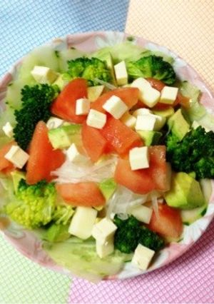 バジル香る豆腐サラダ！-レシピのメイン写真
