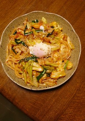 豚キムチ焼きうどん-レシピのメイン写真