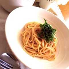 รูปของ 簡単たらこパスタ〜ランチにどうぞ♩