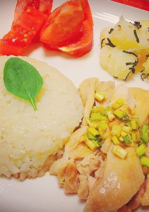 炊飯器でポン！海南チキンライス-レシピのメイン写真