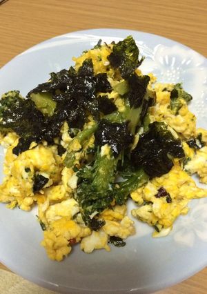 韓国のりとブロッコリーの卵とじ-レシピのメイン写真