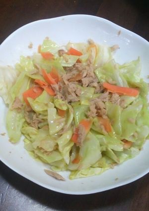 鍋要らず!キャベツにんじんツナレンジ蒸し-レシピのメイン写真