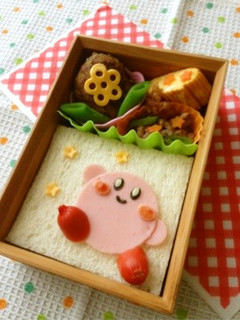 キャラ弁 星のカービィ サンドイッチ弁当-レシピのメイン写真