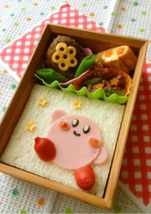 キャラ弁 星のカービィ サンドイッチ弁当-レシピのメイン写真