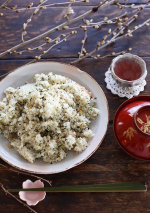 春◎ふきのとうと潤い茶葉の混ぜご飯-レシピのメイン写真
