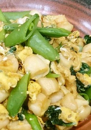 おふとえんどうの塩糀ｄｅ玉子とじ-レシピのメイン写真
