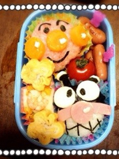 簡単キャラ弁☆アンパンマン&バイキンマン-レシピのメイン写真