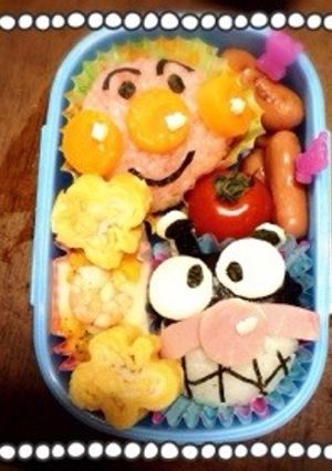 簡単キャラ弁☆アンパンマン＆バイキンマン-レシピのメイン写真