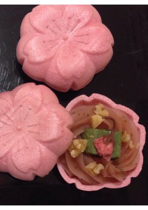 簡単☆春の味❤︎生麩入り桜最中-レシピのメイン写真