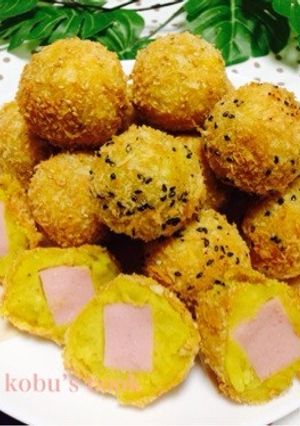 ♡おさつコロッケ・in ソーセージ♡-レシピのメイン写真