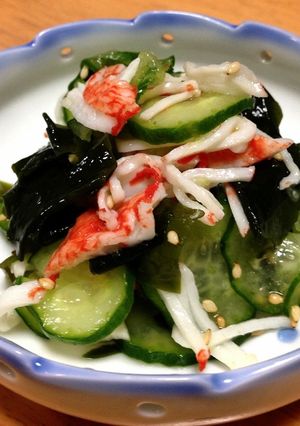簡単！素朴なきゅうり＆わかめの酢の物♫-レシピのメイン写真