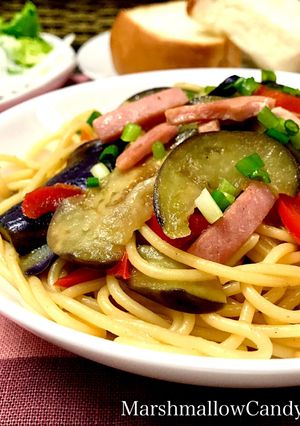 簡単！茄子とベーコンの柚子胡椒パスタ-レシピのメイン写真