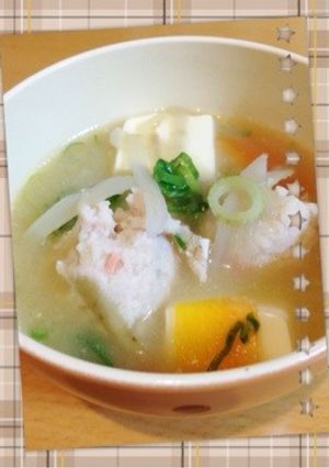 ゆずの香りのつみれ入り味噌汁-レシピのメイン写真