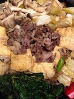 手作り焼豆腐が主役のすき焼き-レシピのメイン写真