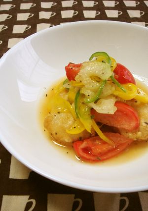 マグロのから揚げ☆野菜いっぱいマリネ-レシピのメイン写真