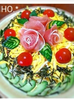 祝☆お寿司ケーキ 簡単!-レシピのメイン写真