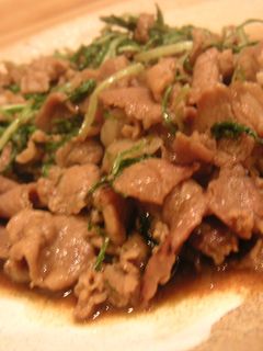 水菜のしょうが焼き-レシピのメイン写真