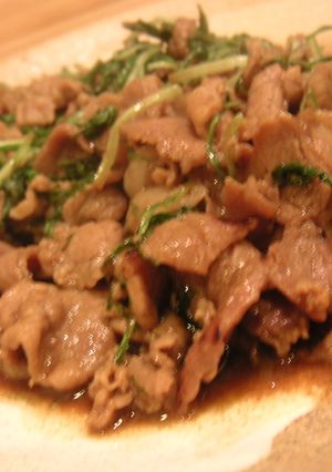 水菜のしょうが焼き-レシピのメイン写真