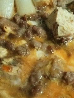 残った肉豆腐の卵とじ-レシピのメイン写真