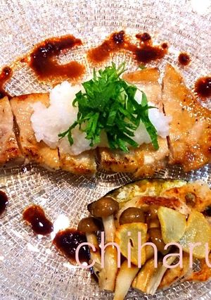 簡単♥豚テキの和風バルサミコソース添え-レシピのメイン写真
