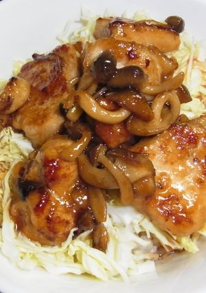 うちの夕飯　鶏むね焼き肉丼-レシピのメイン写真