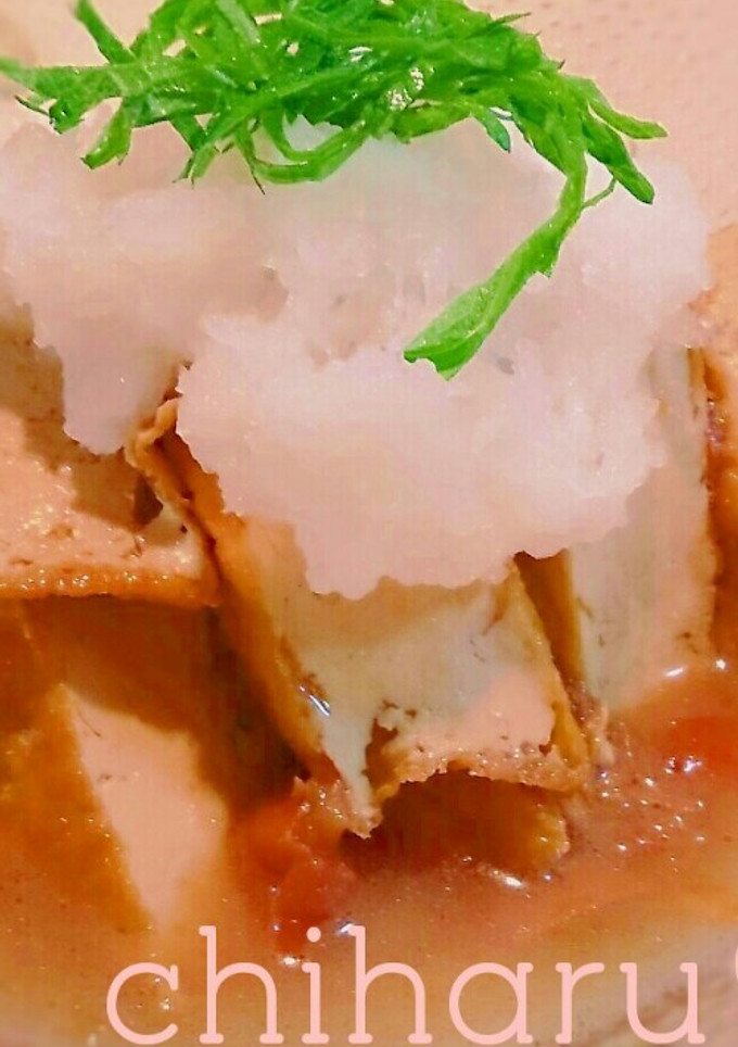 煮るだけ簡単♥厚揚げの梅煮♥おろし添え-レシピのメイン写真