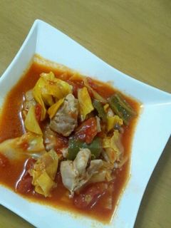 簡単☆鶏もも肉のトマト煮込み-レシピのメイン写真