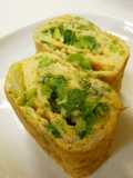 菜の花と春キャベツの玉子焼き